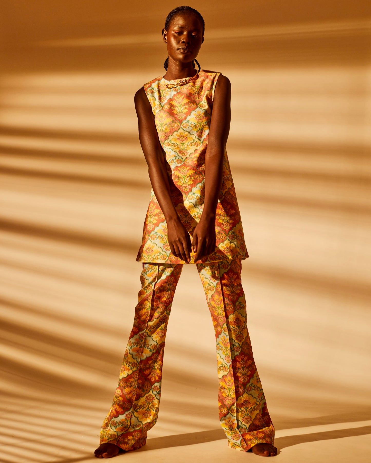 Kataya A-Line Mini Dress | Tablecloth Print