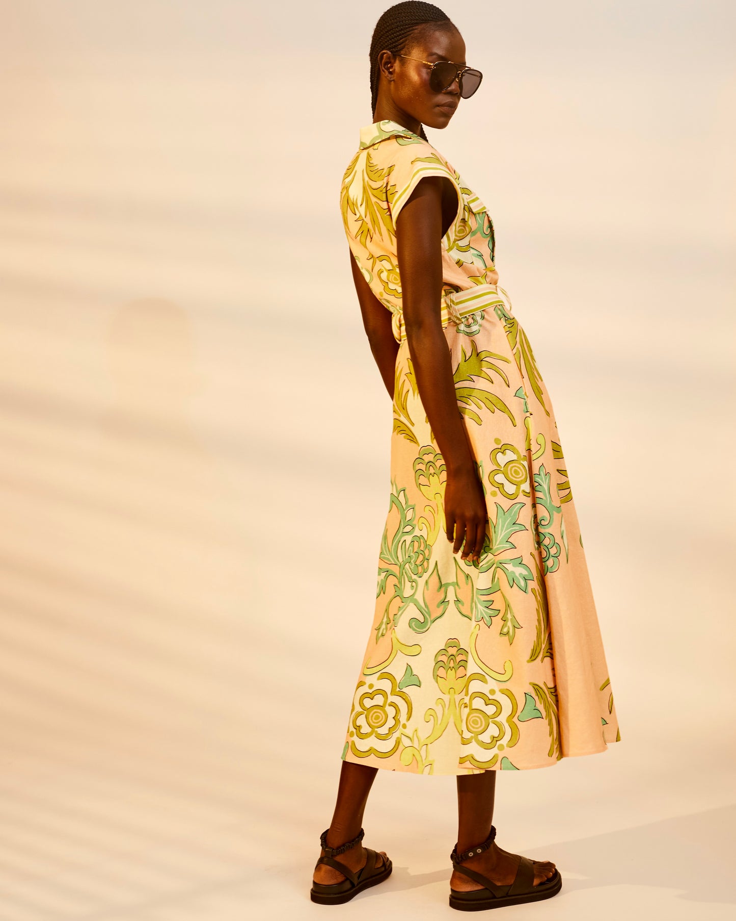 Lucia Midi Dress | Pink Placement