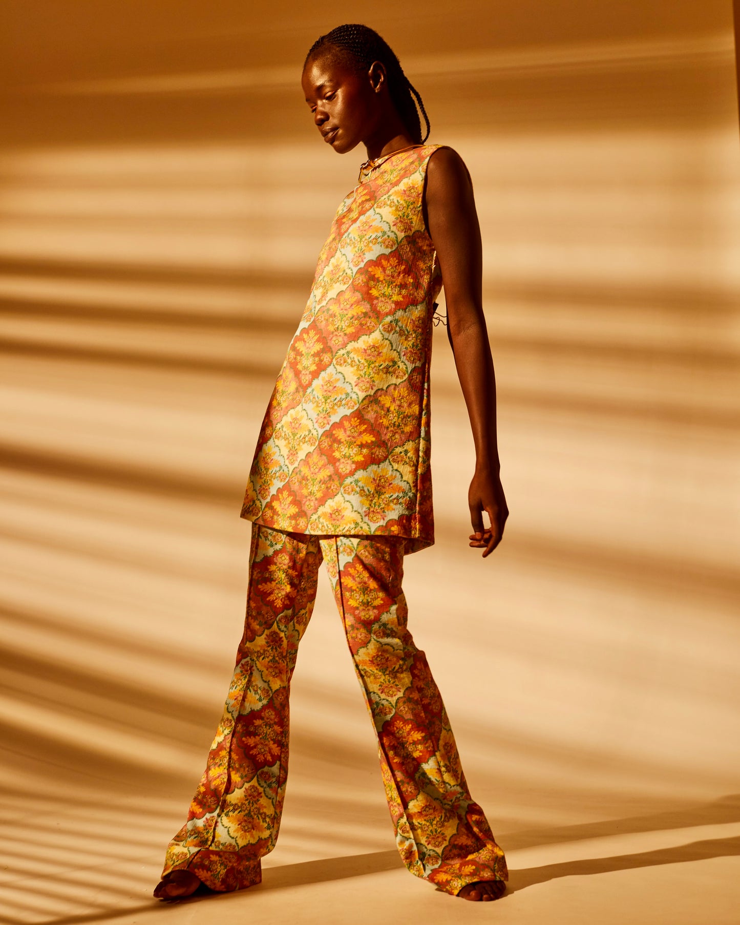 Kataya A-Line Mini Dress | Tablecloth Print