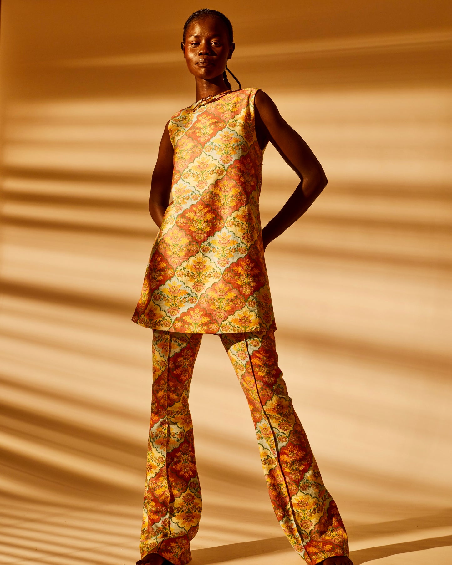 Kataya A-Line Mini Dress | Tablecloth Print