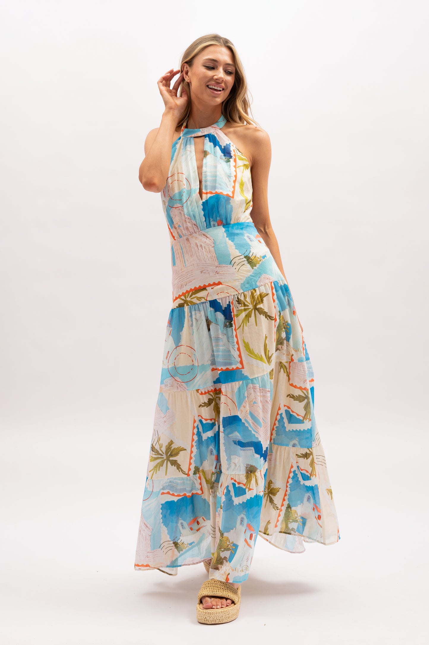 Ellora Maxi Dress | Postcard Print