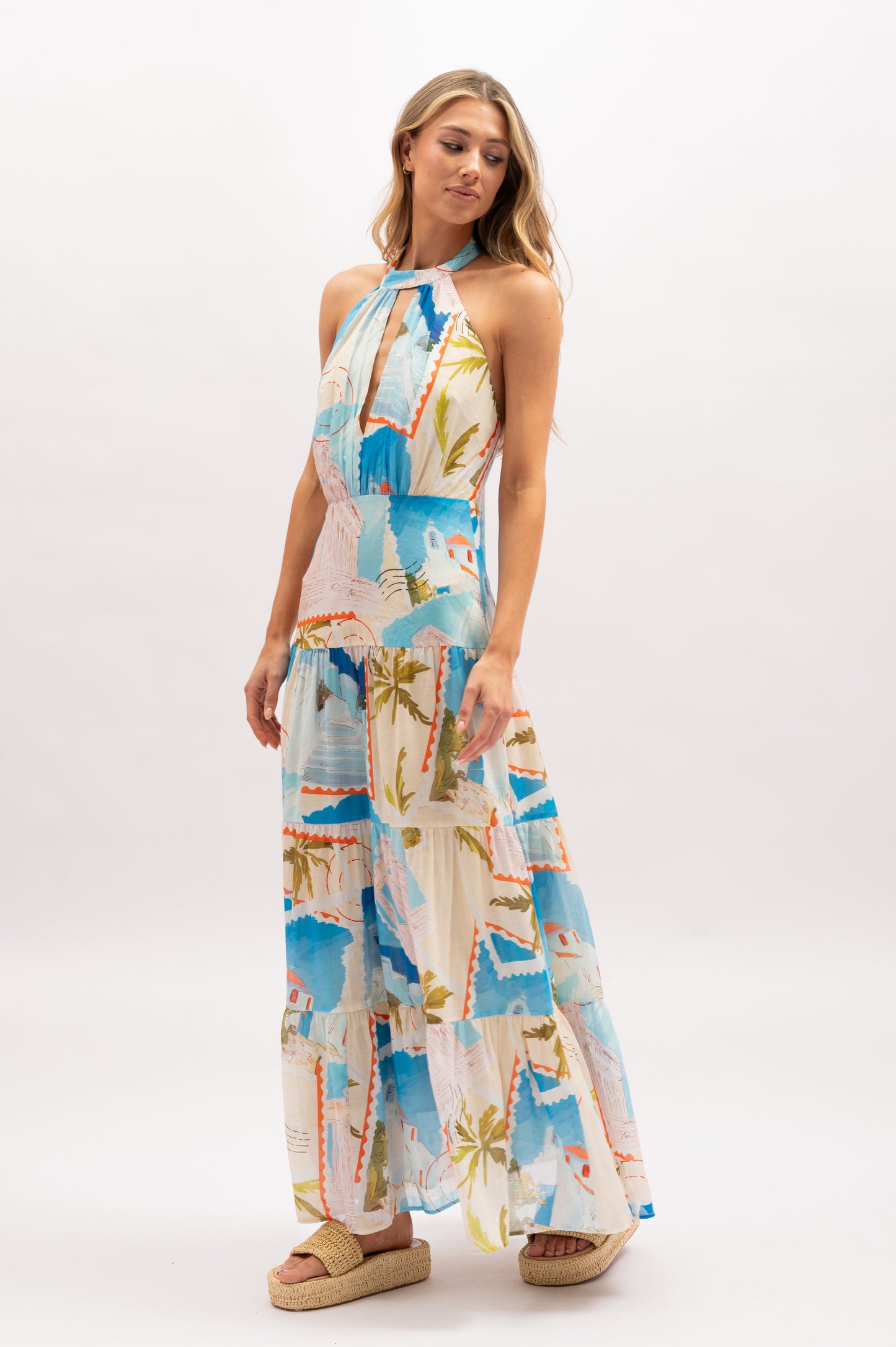 Ellora Maxi Dress | Postcard Print
