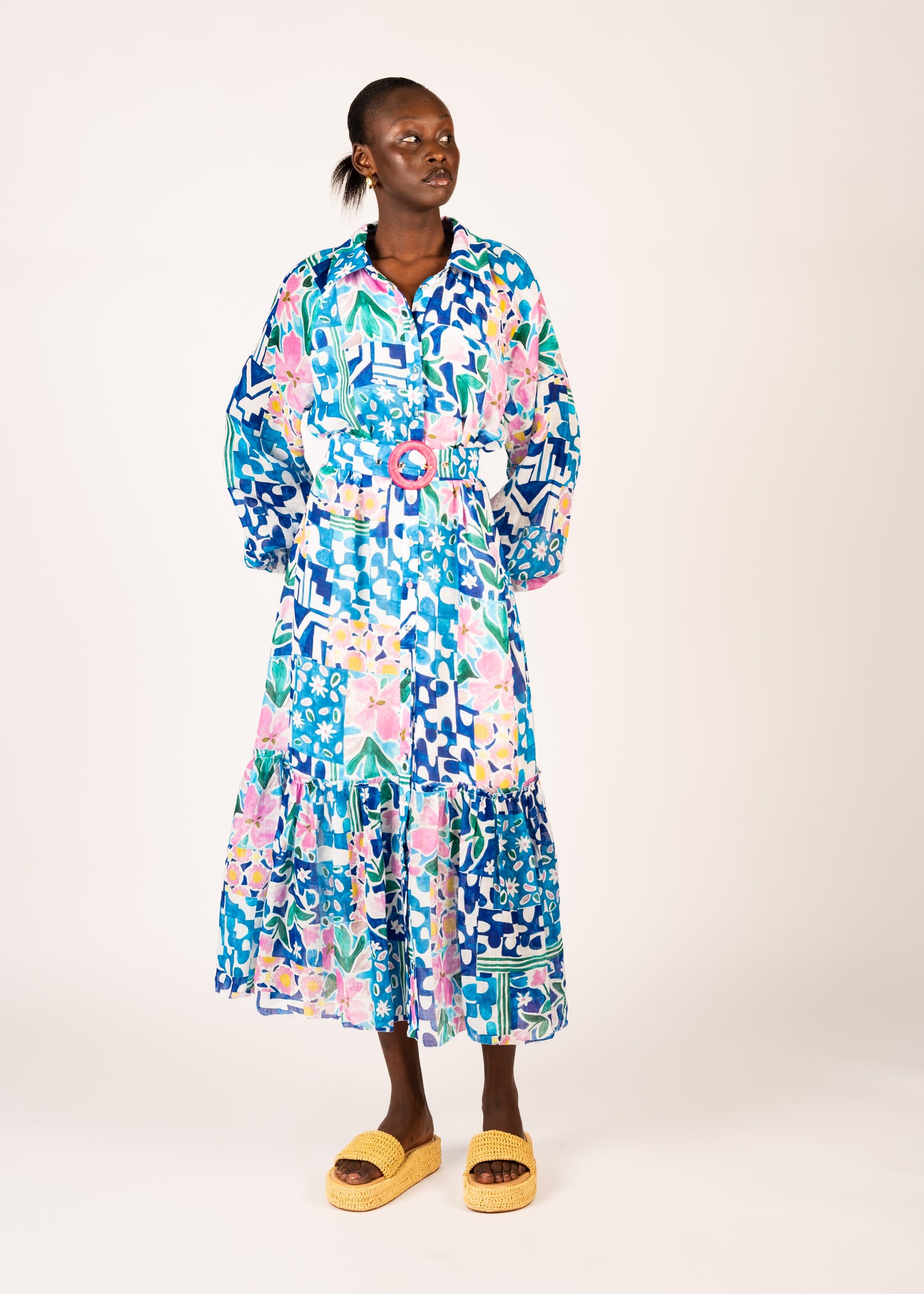 Elandra Midi Dress | Poolside Floral