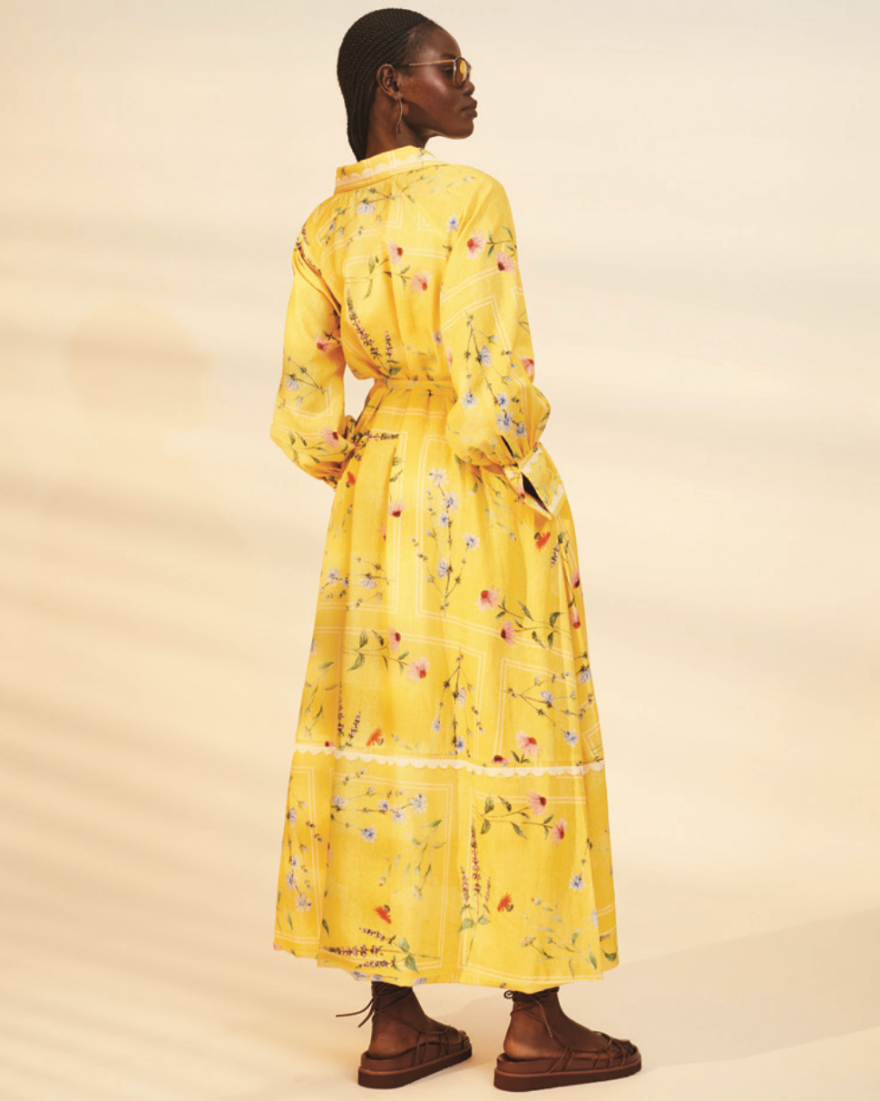 Aria Long Sleeve Maxi Dress | Delicate Floral