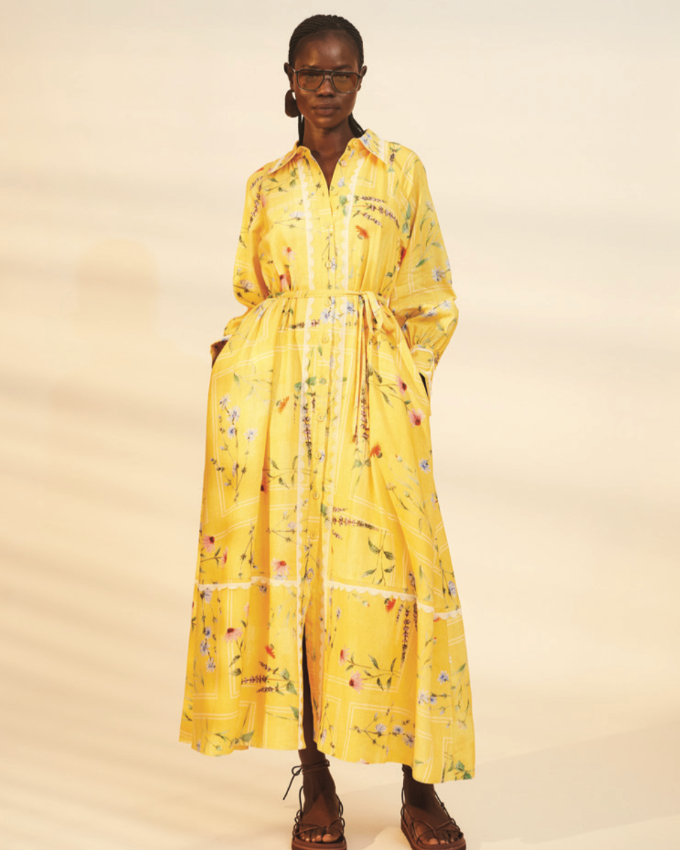 Aria Long Sleeve Maxi Dress | Delicate Floral