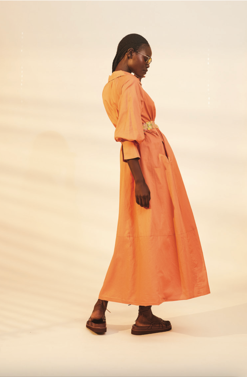 Bea Maxi Shirt Dress | Apricot