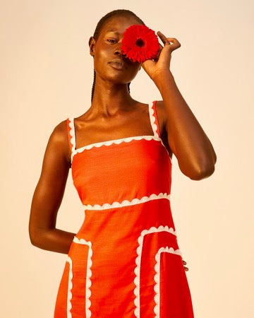 Amelia Maxi Dress | Plain Red