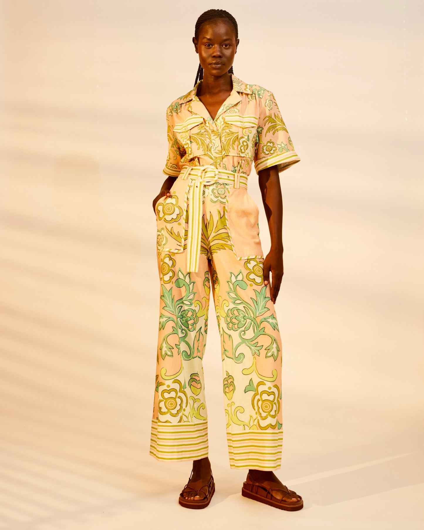 Lucia Safari Shirt | Pink Placement