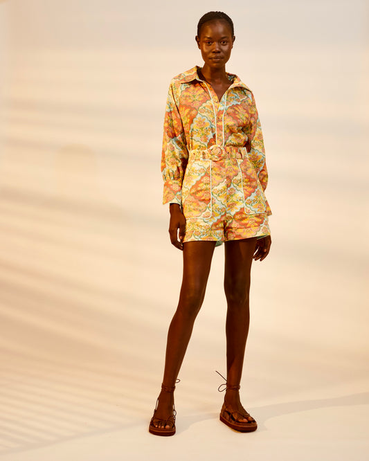 Kataya Shorts | Tablecloth Print