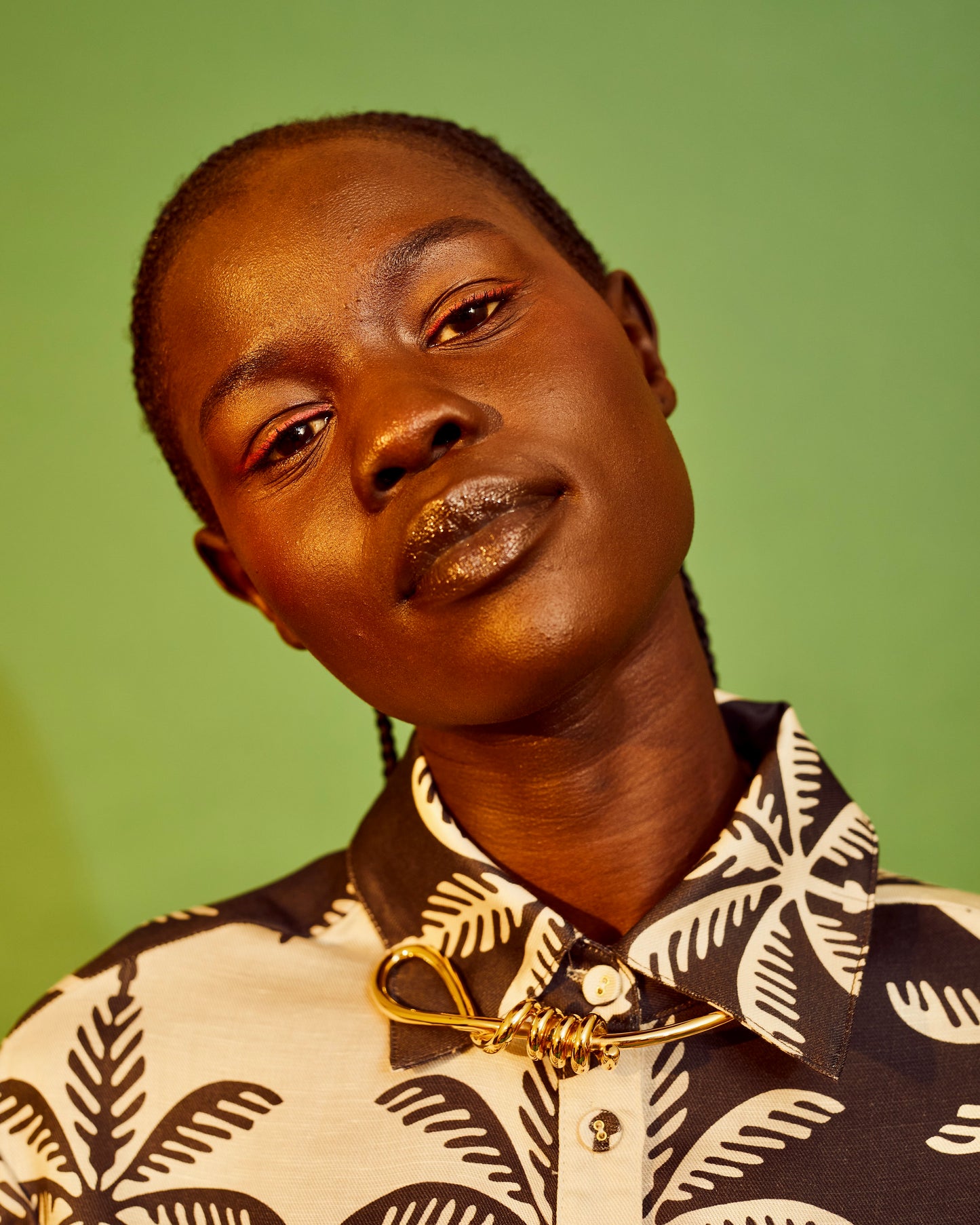 Abena Short Sleeve Shirt | Black White Tropical