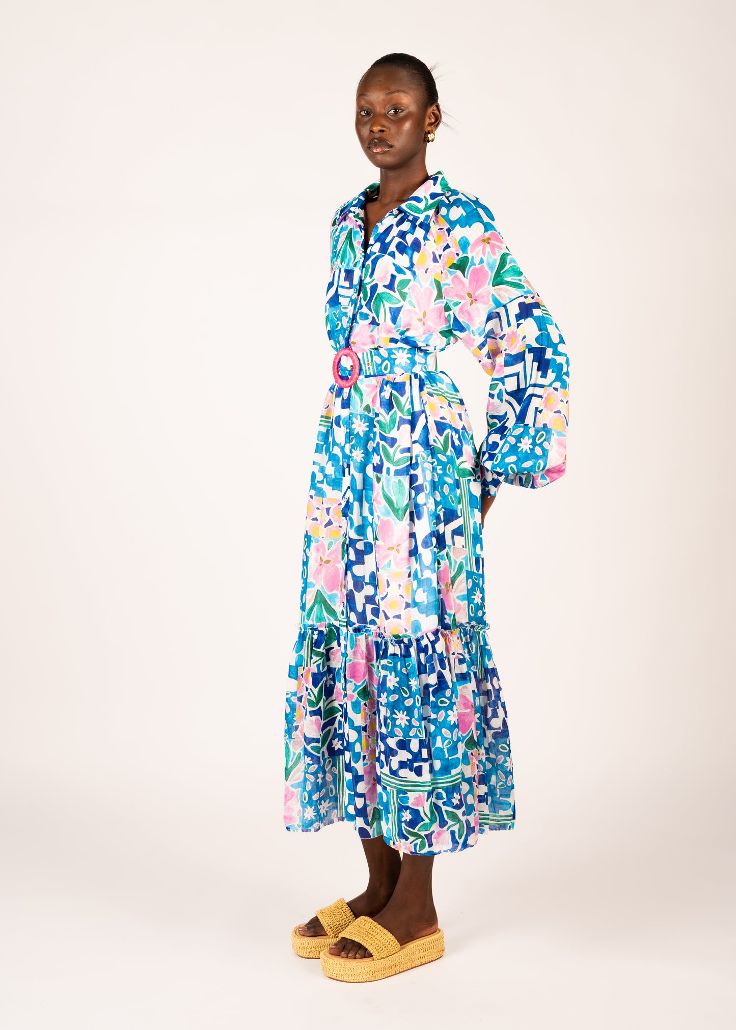 Elandra Midi Dress | Poolside Floral