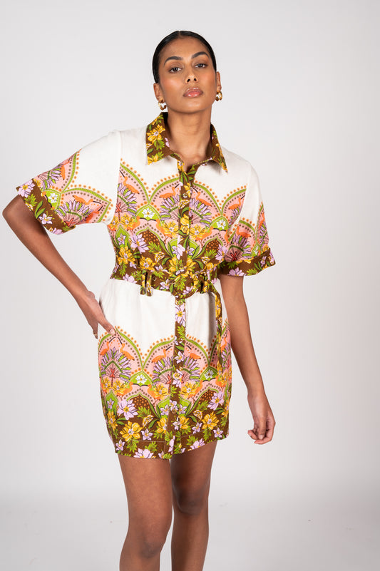Lalita Mini Dress | Flamingo Paradise