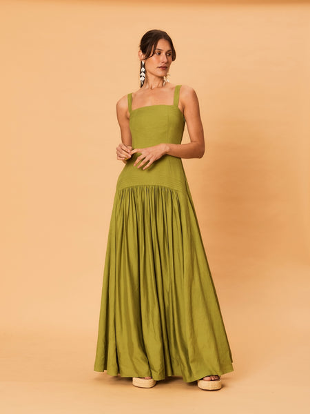 davina claire green dress Green Peter Pan Collar Cord Cassis Mini Dress