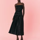 Elandra Midi Dress | Black Metallic