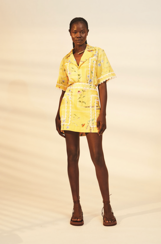 la maise studio aria linen blend dress La Maise Studio Aria Linen Blend Maxi Dress In Yellow - 40% Off